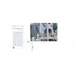 Cortina blanca para fondos decoracion 1x2 metros