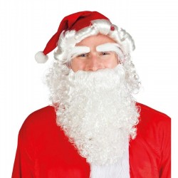 Set Papa Noel gorro peluca cejas y barba