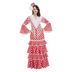 Disfraz flamenca sevilla rojo talla ML mujer