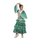 Disfraz sevillana flamenca verde infantil tallas
