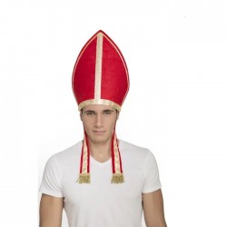 Sombrero obispo rojo oro