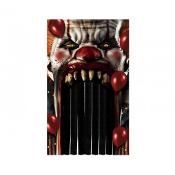 Cortina payaso terror globo 145x240 cm