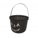 Caldero recoge caramelos halloween negro 20 cm