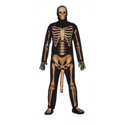 Disfraz esqueleto con miembro para adulto