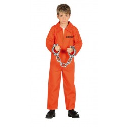 Disfraz convicto preso naranja infantil