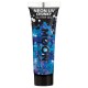 Escamas brillantes glitter con gel neon azul