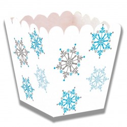 Cajita copos de nieve frozen 6x6 cm Unidad