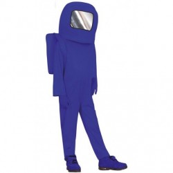 Disfraz Astronauta Among Us azul para nino talla 5 6 anos