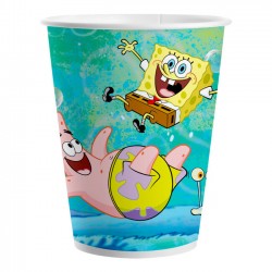 Vasos Bob Esponja cumpleaños 8 uds 20 cm