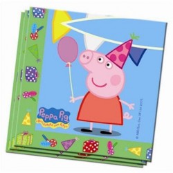 Servilletas Peppa Pig cumpleaños 20 uds 33 cm
