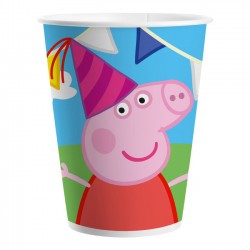 Vasos Peppa Pig cumpleaños 8 uds 20 cl
