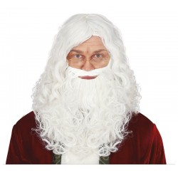 Peluca con barba Papa Noel extra para adulto