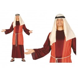 Disfraz pastor rojo adulto hebreo san jose tallas M o L