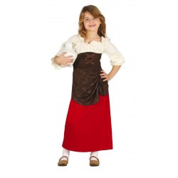 Disfraz posadera medieval para nina tallas infantil