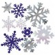 Copos de nieve recortables en foil 12 uds