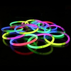 Pulseras glow 100 uds tricolor brilla en la oscuridad
