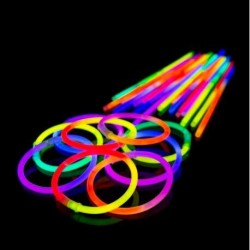 Pulseras glow 100 uds bicolor brilla en la oscuridad