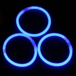 Pulseras glow 100 uds azules unicolor brillan en la oscuridad