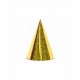 Gorros de carton oro 6 uds 10 cm