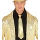 Corbata oro con lentejuelas 35 cm