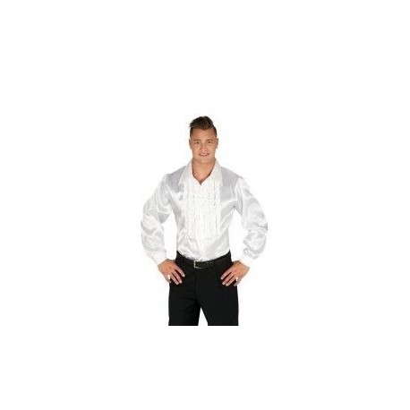 Aturdir Abolido Adaptado Camisa disco blanca chorreras para hombre talla l