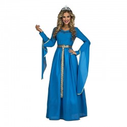 Disfraz Princesa medieval azul talla L