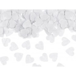 Confeti corazones blancos papel seda 15 gr