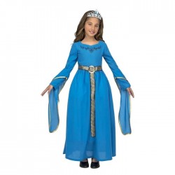Disfraz princesa medieval azul infantil tallas