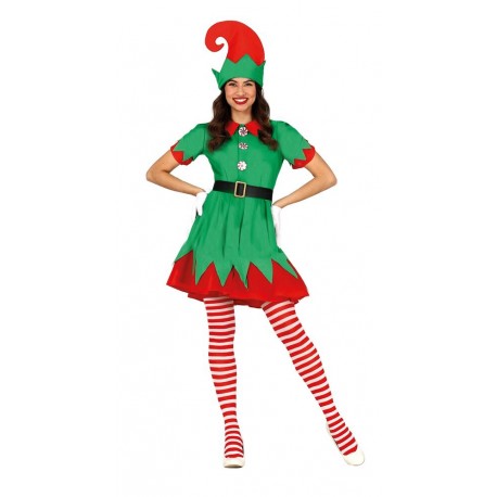 Disfraz Elfo navidad para mujer talla L