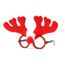 Gafas reno rojo para navidad