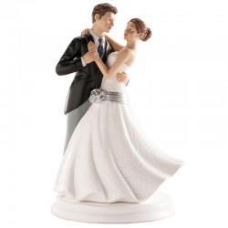 Figura para tarta novios bailando 20 cm boda
