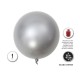 Globo burbuja plata redonda 45 cm metalizado