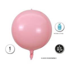 Globo esfera rosa pastel 55 cm