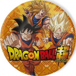 Platos Dragon Ball cumpleanos 8 uds de 23 cm