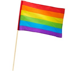 Banderin arcoiris orgullo 76 cm 30x45 cm