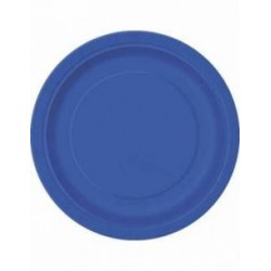 Platos azul marino 8 uds 23 cm carton