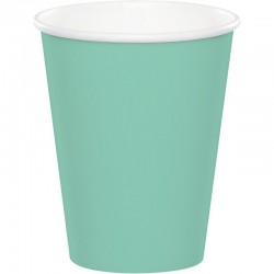 Vasos verde menta carton 8 uds