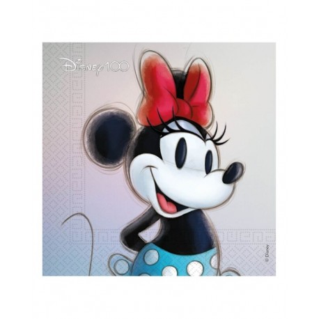 Servilletas Disney Minnie 100 anos 20 uds 33 cm