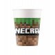Vasos Minecraft para cumpleanos 8 uds