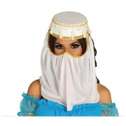 Sombrero princesa arabe con velo cara