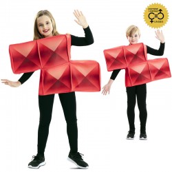 Disfraz pieza de tetris Z rojo infantil