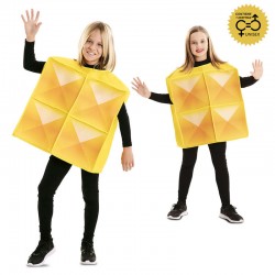 Disfraz pieza de tetris cuadrado amarillo infantil