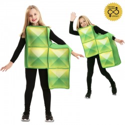 Disfraz pieza de tetris S verde infantil