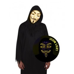 Mascara anonymous con luz para halloween
