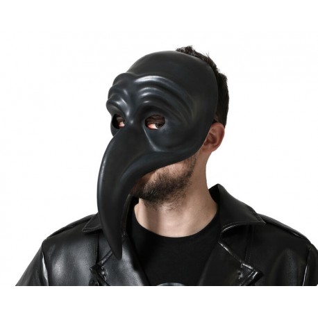 Mascara negra la peste con pico