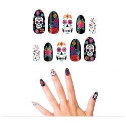 Uñas catrina con pegamento 10 uds