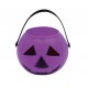 Cesto calabaza morado 15 cm para halloween