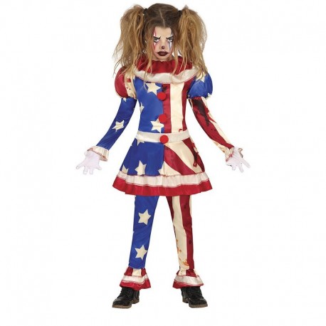 Disfraz payasa USA halloween infantil tallas