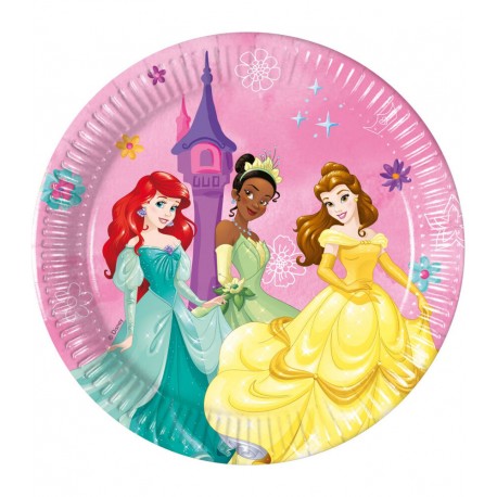 Platos princesas Disney 8 uds 18 cm