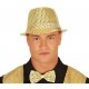 Sombrero gangster oro con lentejuelas